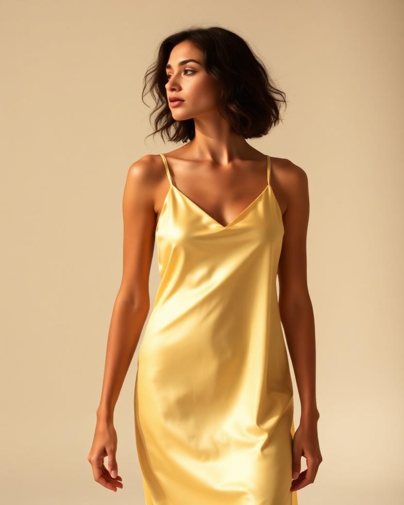 EME Studios Bias Satin Slip Dress