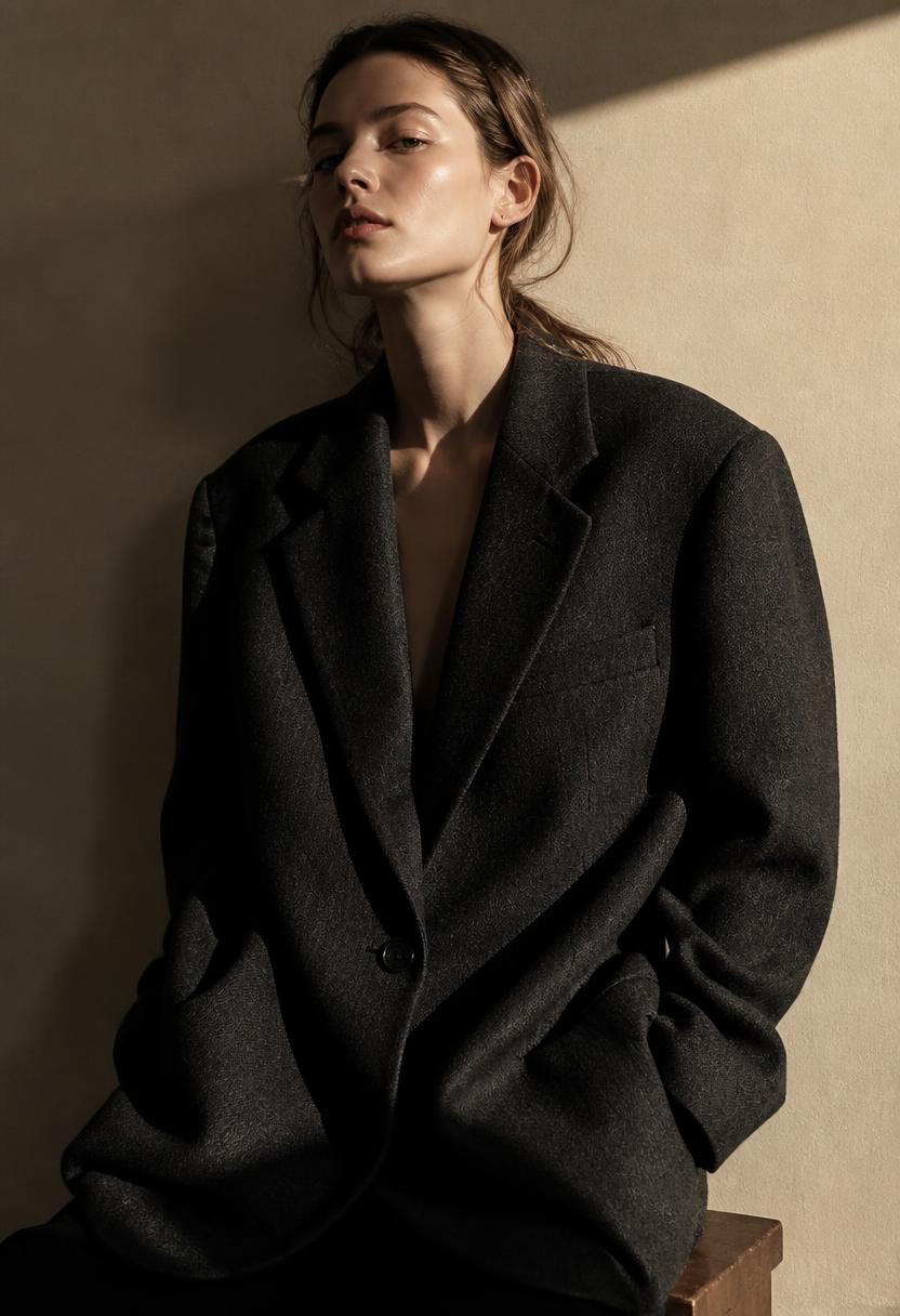 Zara Oversized Wool-Blend Blazer